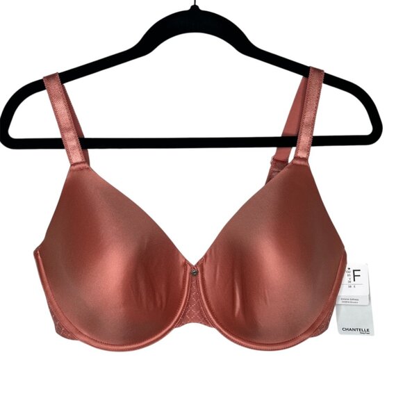 Chantelle Womens Norah Chic Comfort Flex Peach T-Shirt Bra 38F 16m6 - Picture 1 of 9